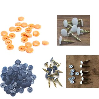 100 cái Nút nhựa bịt đầu vít (đen,trắng,xám lơt,vàng)