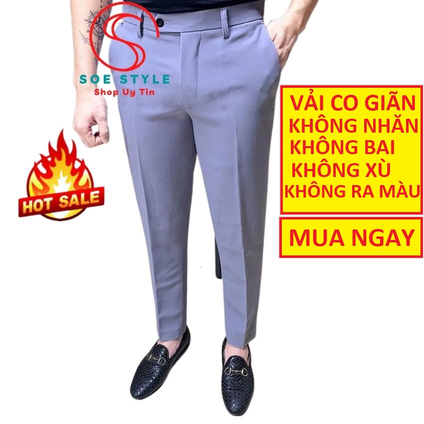 Quần dài nam hàn quốc quần vải nhập khẩu không,xù,không ra màu, quần âu nam cao cấp SOE Style