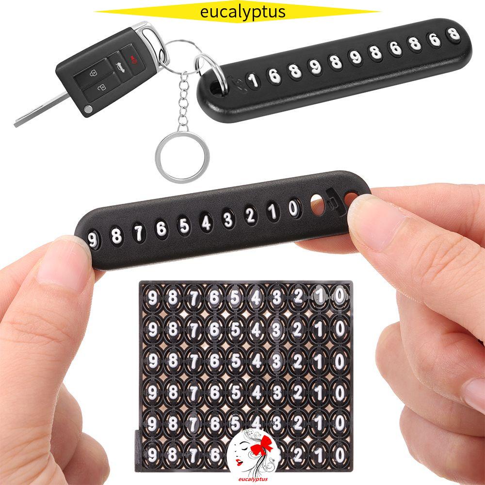 Móc Chìa Khóa Xe Hơi DIY Có Số Điện Thoại Chống Mất Tiện Lợi