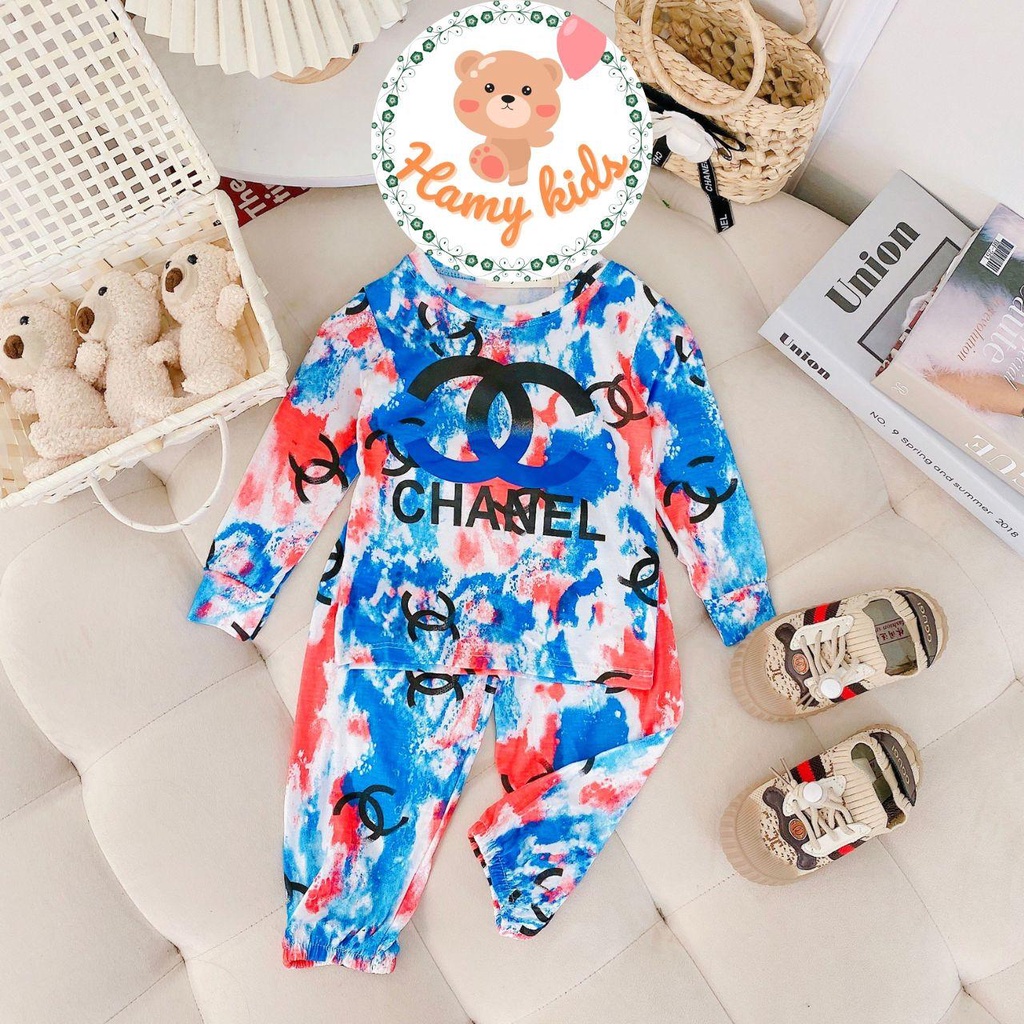 Bộ Dài Tay Minky Mom Chính Hãng Bé Trai Bé Gái Chất Vải Thun Lạnh Logo Nhãn Hiệu Phổ Biến Cho Bé 0-5 Tuổi -Hamykids