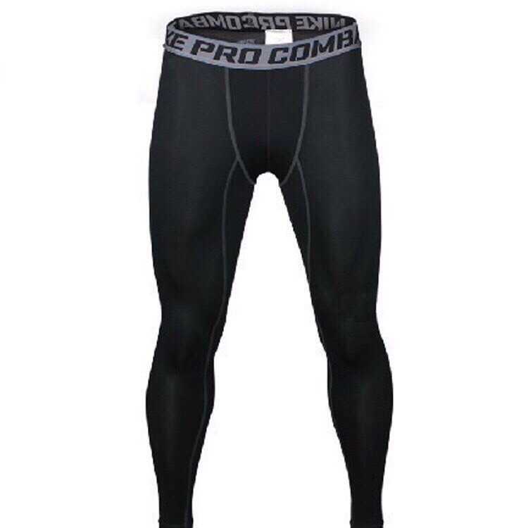 QUẦN GIỮ NHIỆT, QUẦN LEGGING COMBAT PRO TẬP GYM NAM MÀU ĐEN