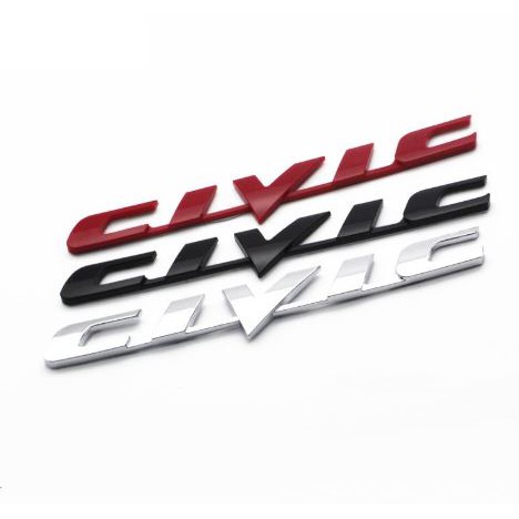 Logo Chữ Nổi " CIVIC" trang trí xế yêu