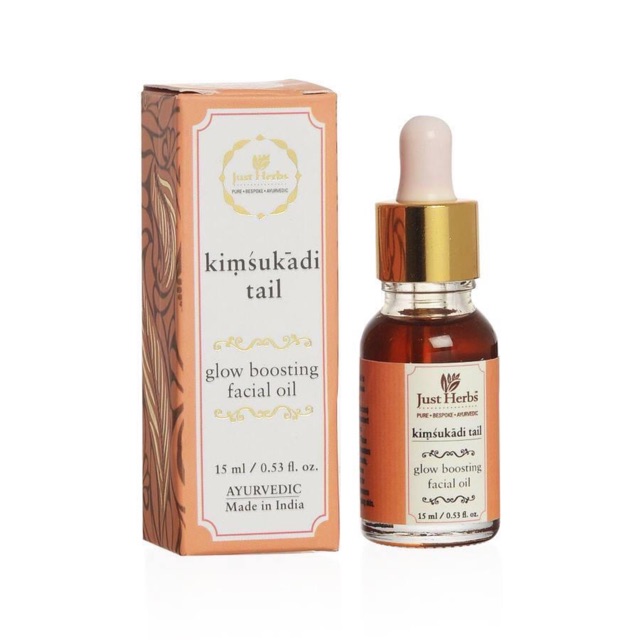 Dầu dưỡng ngăn ngừa và giảm thâm sáng mịn da nghệ tây kimsukadi tail Just herbs Ấn Độ - Chính hãng