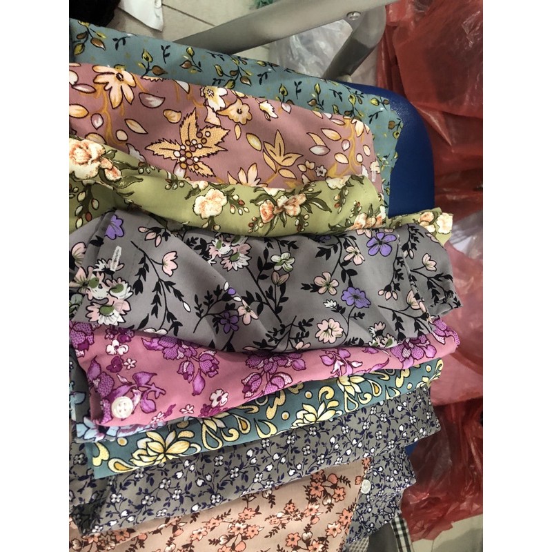 Áo bà ba bông Tay ngắn + quần siêu đen cho bà!!