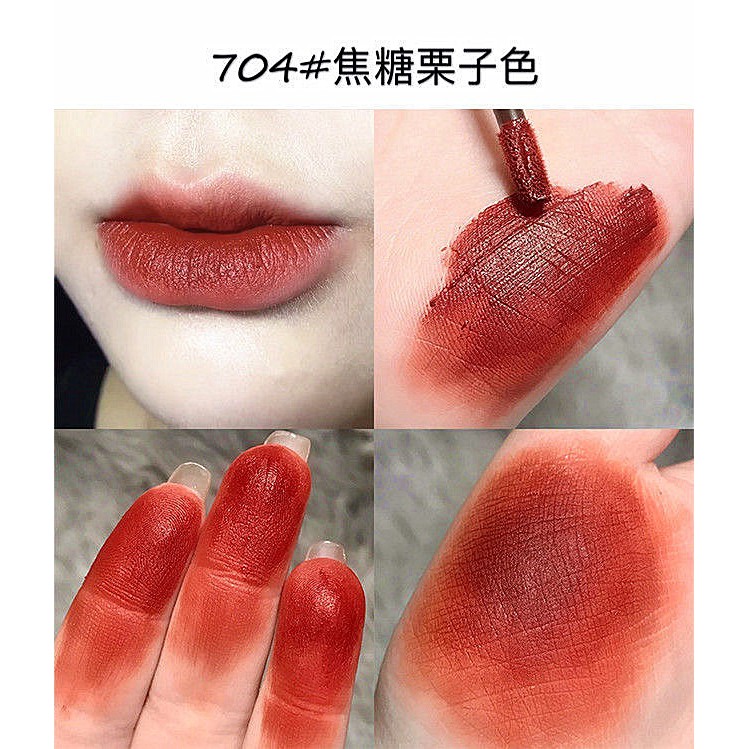 Son kem lì ống nhỏ màu trắng trà sữa/hồng đào nhung mịn phù hợp cho học sinh/sinh viên