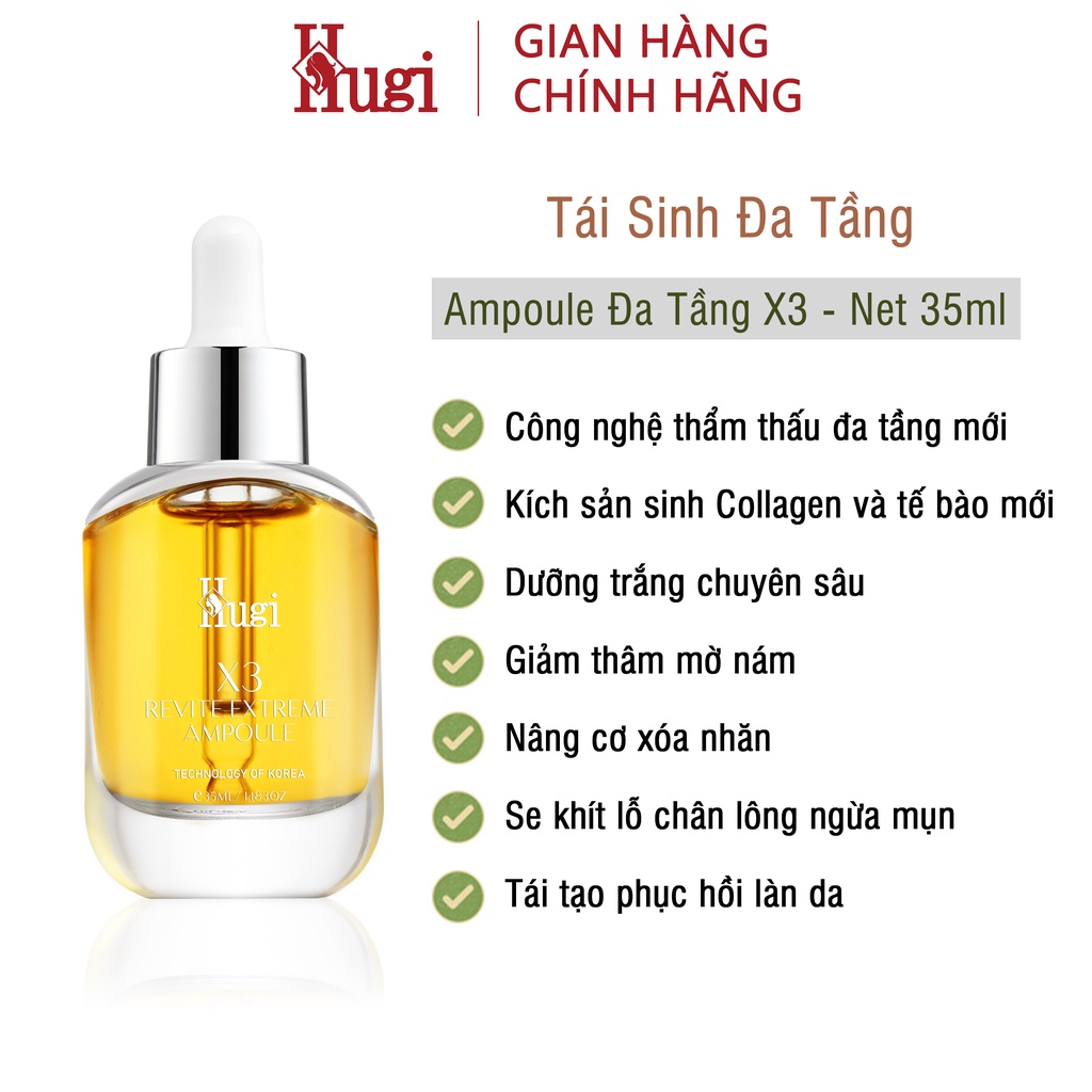 Bộ Đôi Xóa Nám Tàn Nhang Đa Tầng Chính Hãng HuGi Beauty [2 sản phẩm]