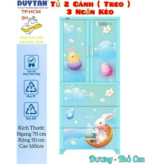 💝Duy Tân Gia Dụng💝 Tủ nhựa duy tân WING 2C-3N - DƯƠNG