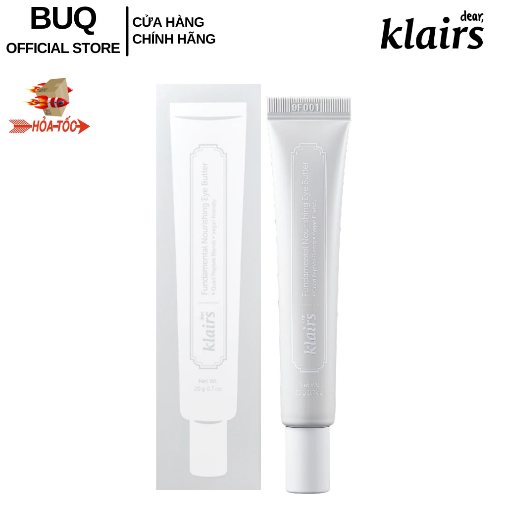 Kem Dưỡng Mắt Ngăn Ngừa Lão Hóa, Giảm Nếp Nhăn Klairs Fundamental Nourishing Eye Butter 20g