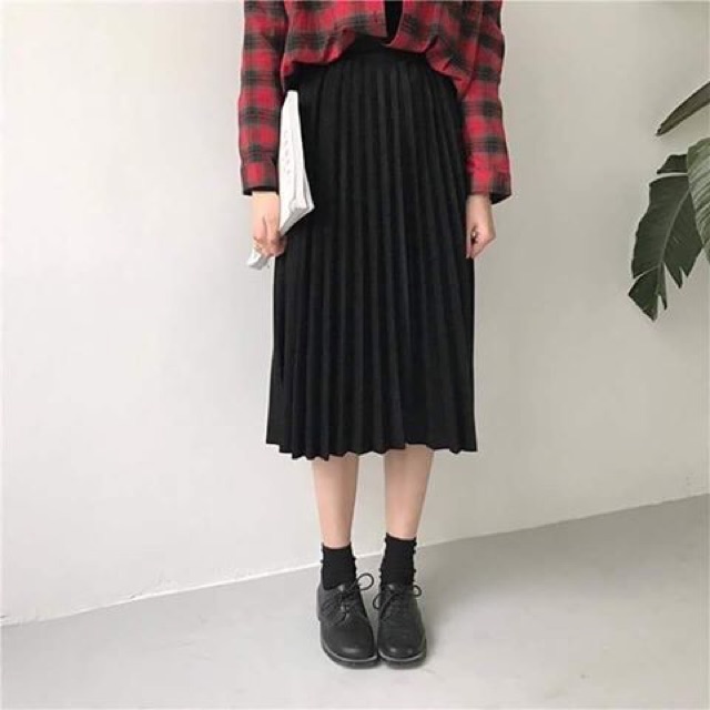 Sale Khủng!!!Chân Váy Voan Dập Ly Loại Dài Vừa | BigBuy360 - bigbuy360.vn