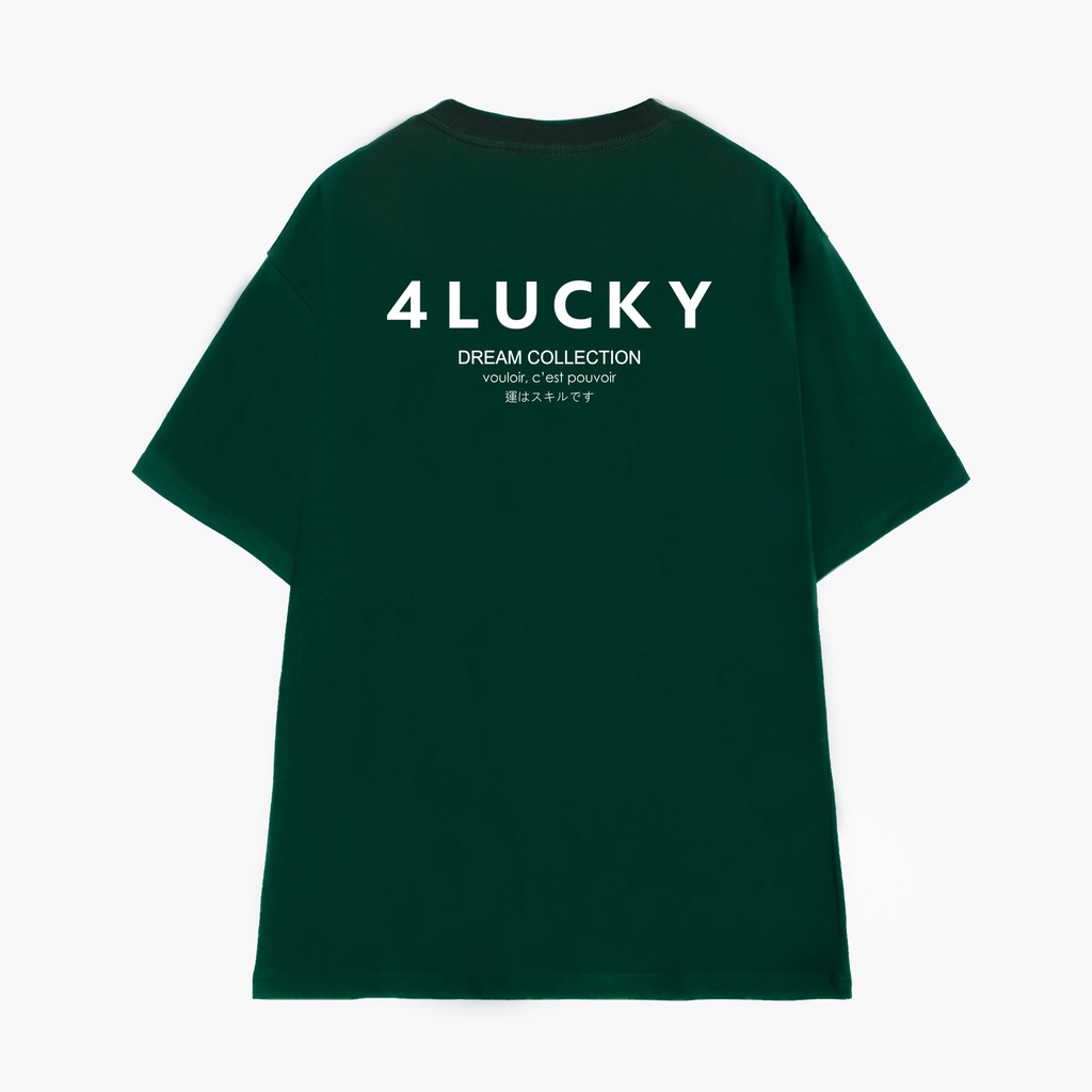 Áo phông rộng nam nữ 4lucky 6021 - tay lỡ form rộng oversize streetwear
