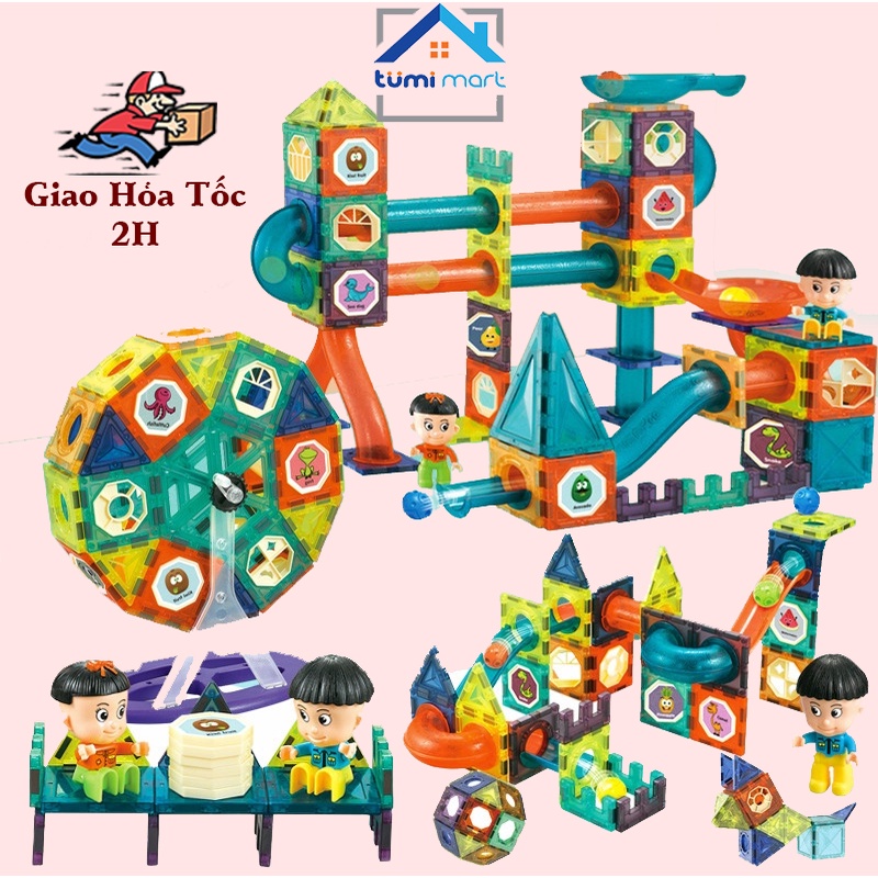 Bộ đồ chơi nam châm 40 đến 68 chi tiết giúp trẻ thỏa sức sáng tạo