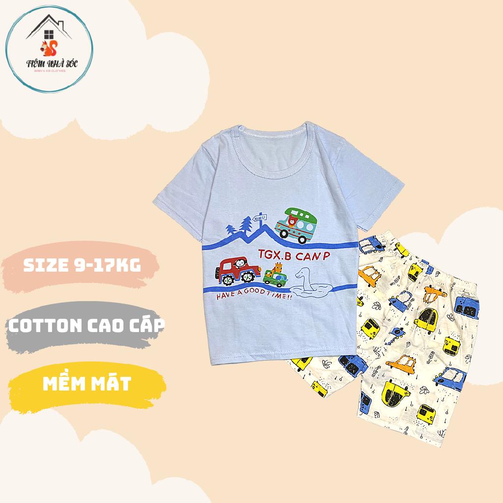 Bộ cotton Quảng Châu bé trai size 80 - 110 Tiệm Nhà Sóc