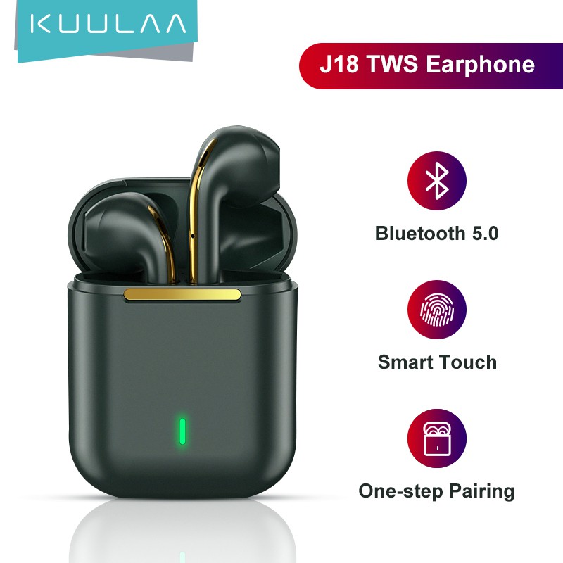 Tai nghe không dây Kuulaa J18 TWS bluetooth tích hợp micro có thể tự thay đổi tên thiết bị