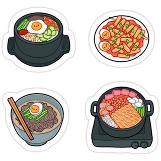 sticker đồ ăn hàn