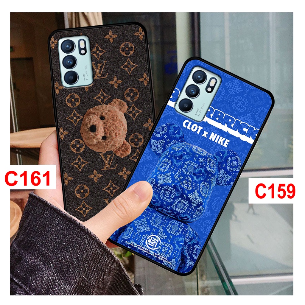 Ốp lưng Oppo Reno 6 - Reno 6Z -  Reno 6 Pro in hình gấu bearbrick thời trang cao cấp.