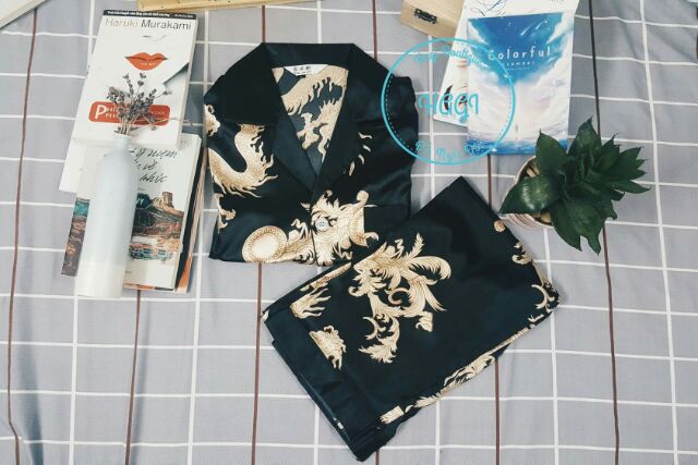 Pijama nam lụa Rồng Phượng cá tính | BigBuy360 - bigbuy360.vn