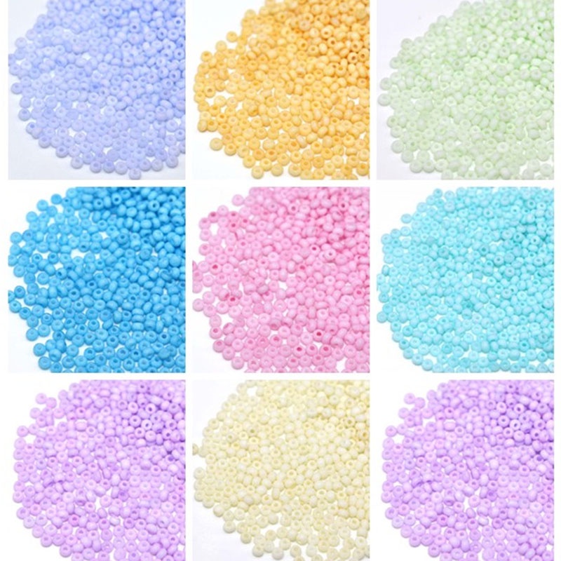 Set 500 hạt thủy tinh 3mm dùng làm đồ trang sức