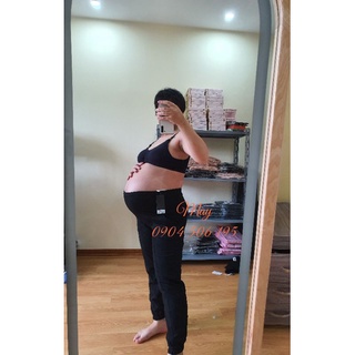 Quần bầu nỉ da cá, quần jogger bầu - quần bầu mùa đông - nỉ bầu 2 lớp