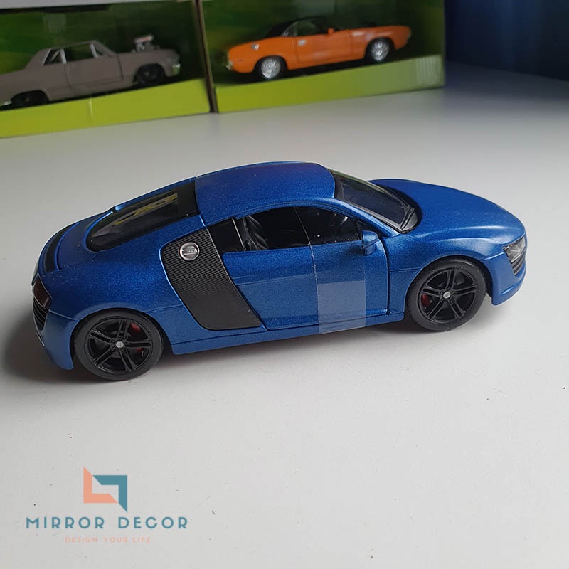 Xe mô hình 1:24 Audi R8, mô hình xe Audi R8 mô phỏng xe đua, siêu xe
