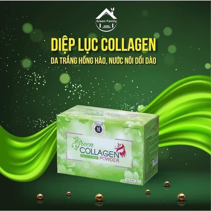 [Hàng chính hãng ] Diệp lục collagen nước uống đẹp da có tặng kèm bình thủy tinh