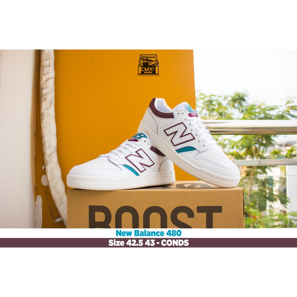 😘 [ HÀNG CHÍNH HÃNG ] Giày New Balance 480 White Wine Ocean - REAL AUTHETIC 100%