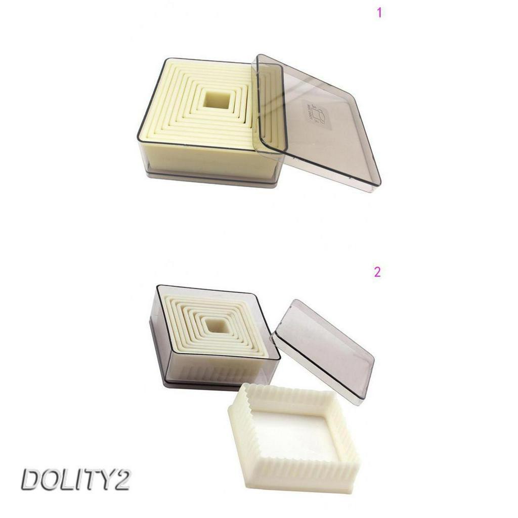 Bộ 2 Khuôn Cắt Bánh Quy Hình Vuông Bằng Nylon Kèm Hộp Đựng 1