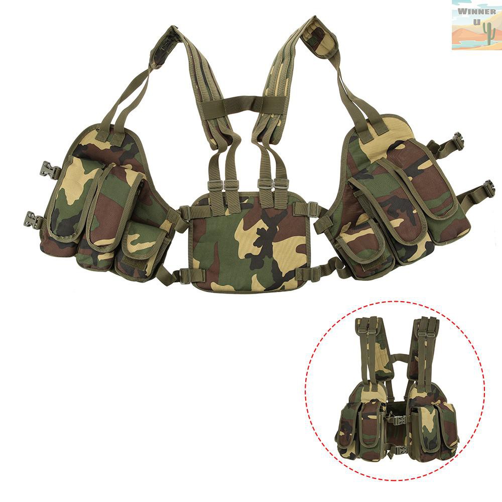 🏆WinnerYou Outdoor Tactical Chest Rig Adjustable Padded Modular Military Vest Mag Pouch Magazine Holder Bag Platform