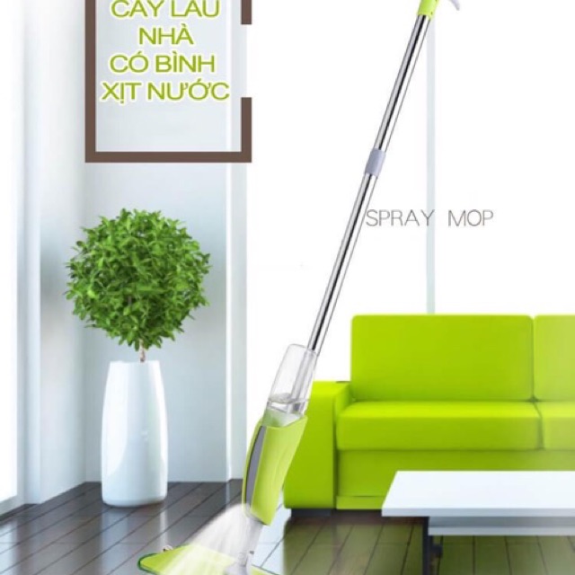 Cây lau nhà có bình xịt