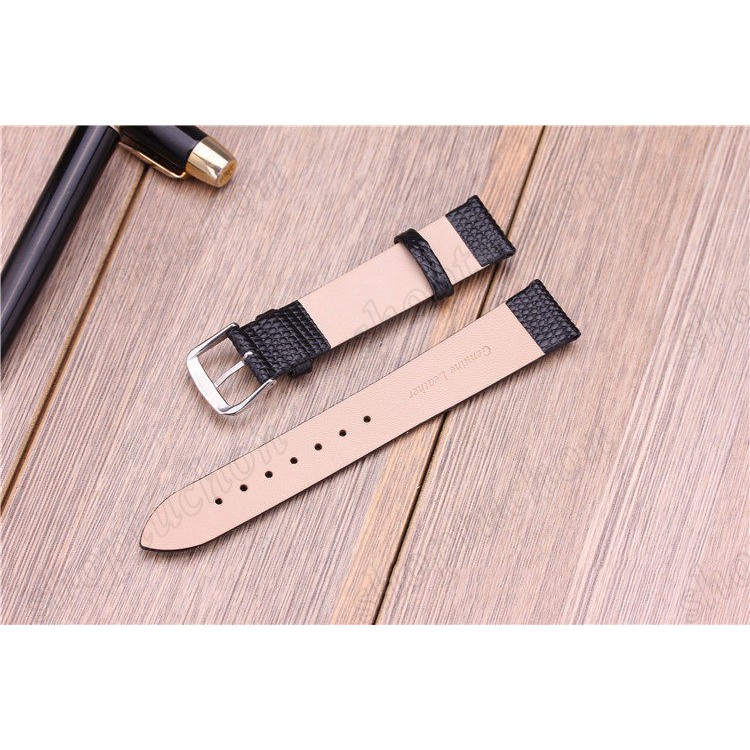 Dây  đồng hồ da thật nhiều kích cỡ 14/16/18/20 mm, da bò thật  ( Genuine leather) tạo vân thằn lằn( lizard skin)