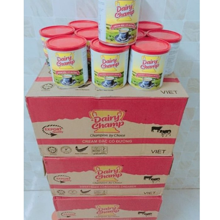 Sữa Đặc Có Đường Dairy Champ Lon 1kg Thích Hợp Pha Cà Phê, Làm Sữa Chua, Bánh Flan...