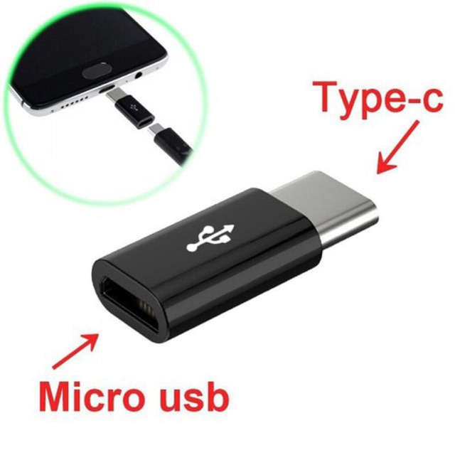 Đầu Cáp Chuyển Micro USB sang Type C Samsung , Type C, USB A, Lightning