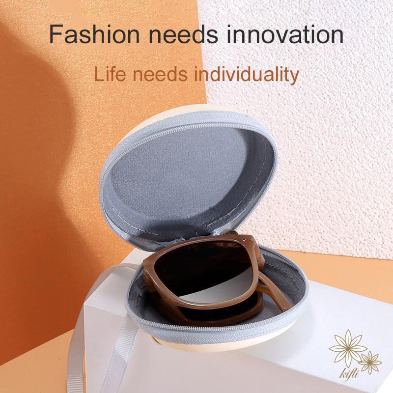 Túi Đựng Mắt Kính Hình Tròn Có Khóa Kéo Thời Trang