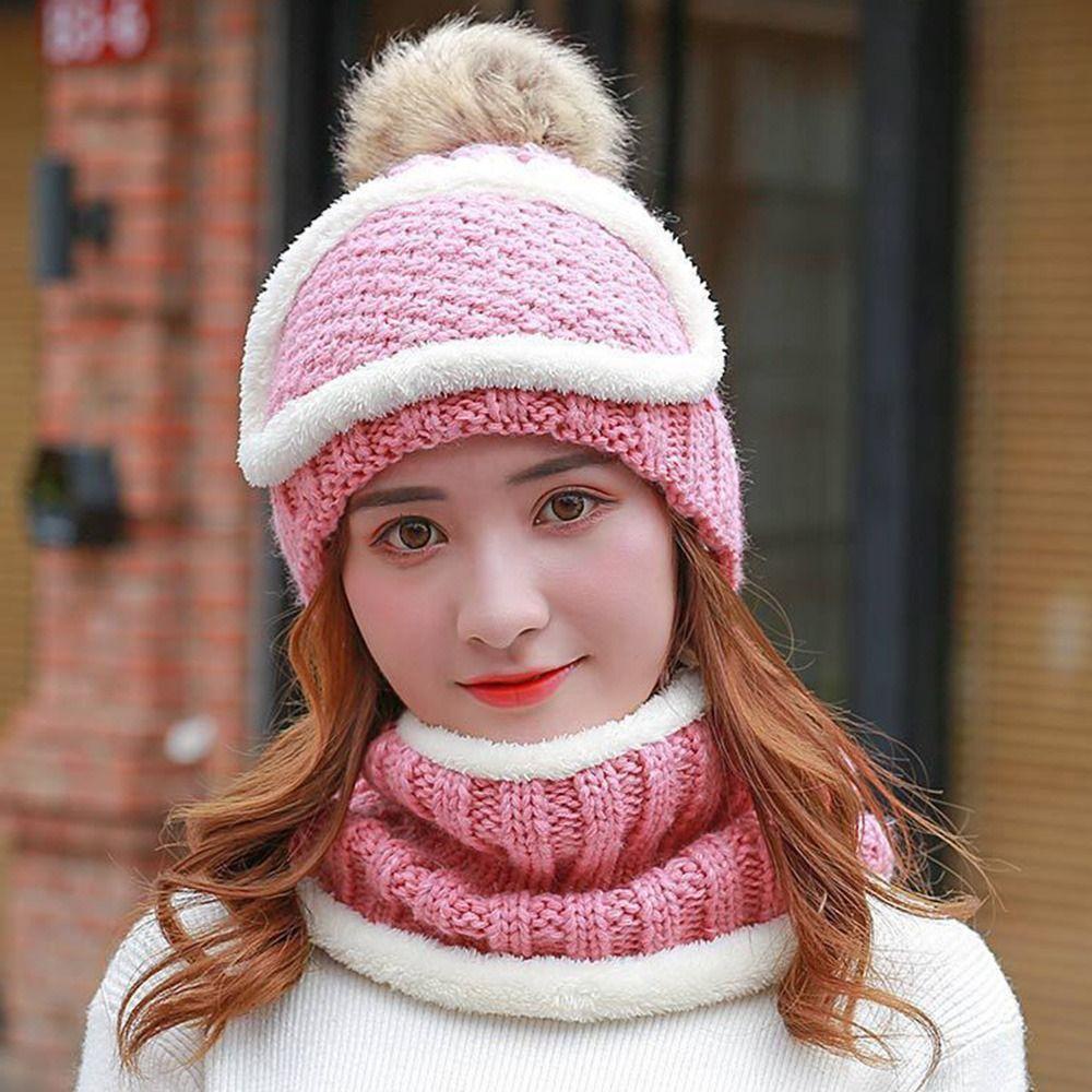 Mũ Len Trùm Tai Kèm Khăn Choàng Cổ Giữ Ấm Mùa Đông Thương Hiệu Orentlii