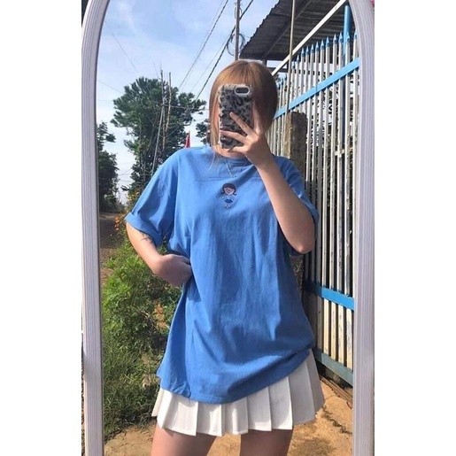 Áo thun tay lỡ form rộng unisex cô cái dành cho nữ