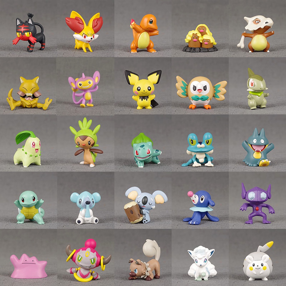 24PCS Mô hình Pokemon đáng yêu dùng để trang trí