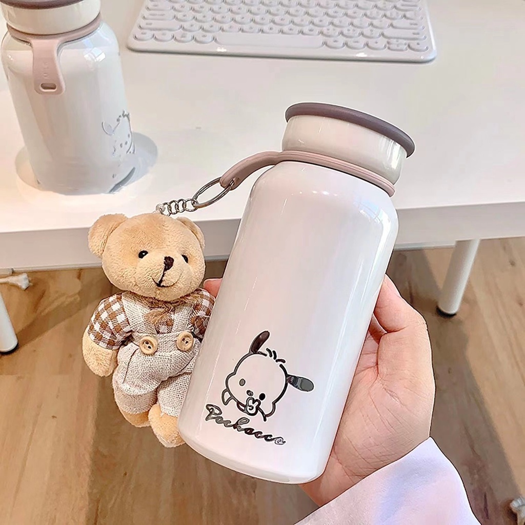 Bình Nước Giữ Nhiệt Bằng Thép Không Gỉ In Hình Chú Chó Pacha Dễ Thương Phong Cách Hàn Quốc