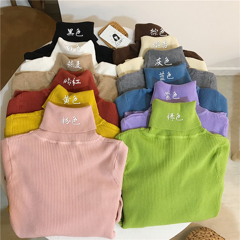 Áo len cổ cao len mịn hàng loại dày dặn [ ảnh thật tại shop]