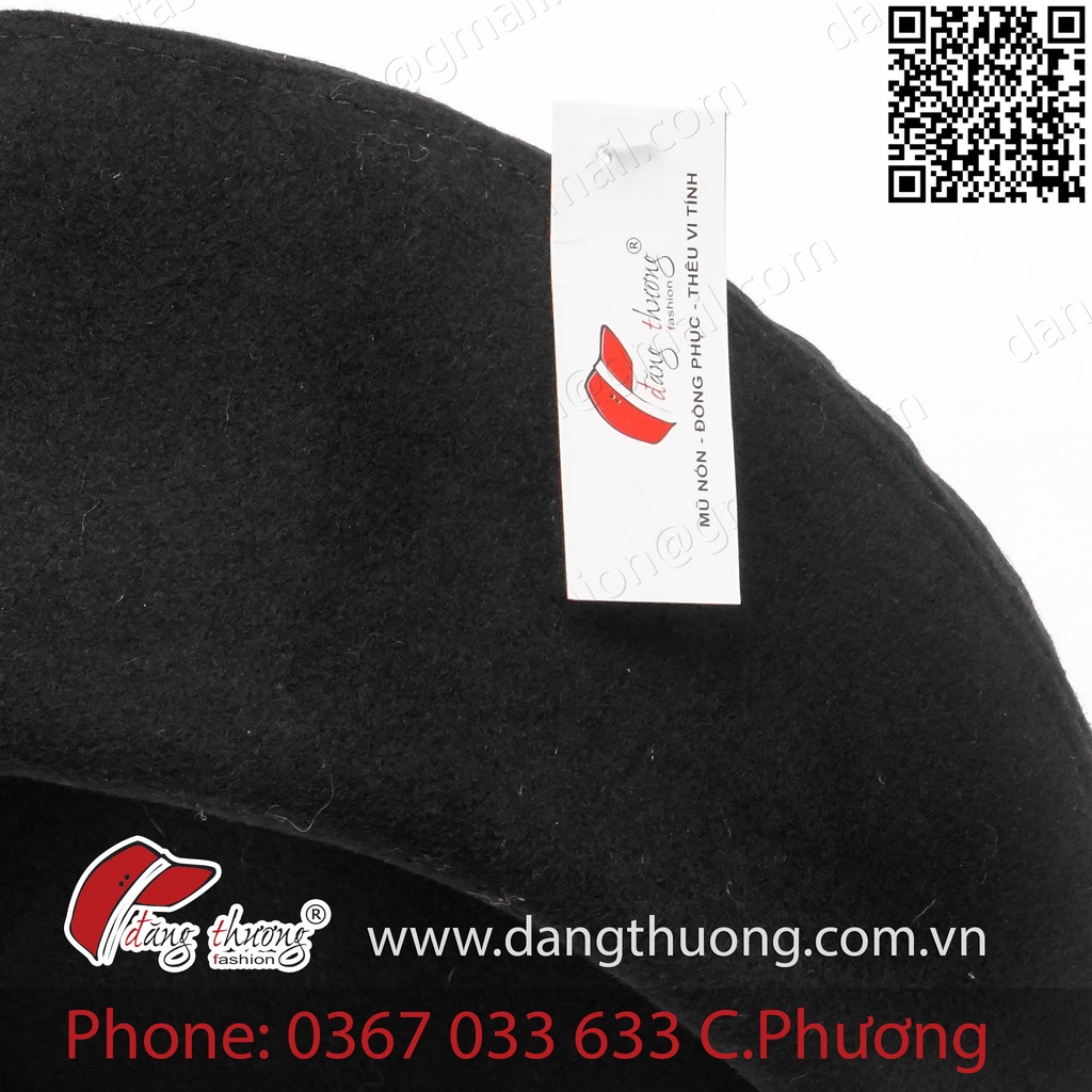 Mũ nồi beret Nỉ Dạ dày dặn ( không phải loại len mỏng) HÌNH THẬT màu ĐEN