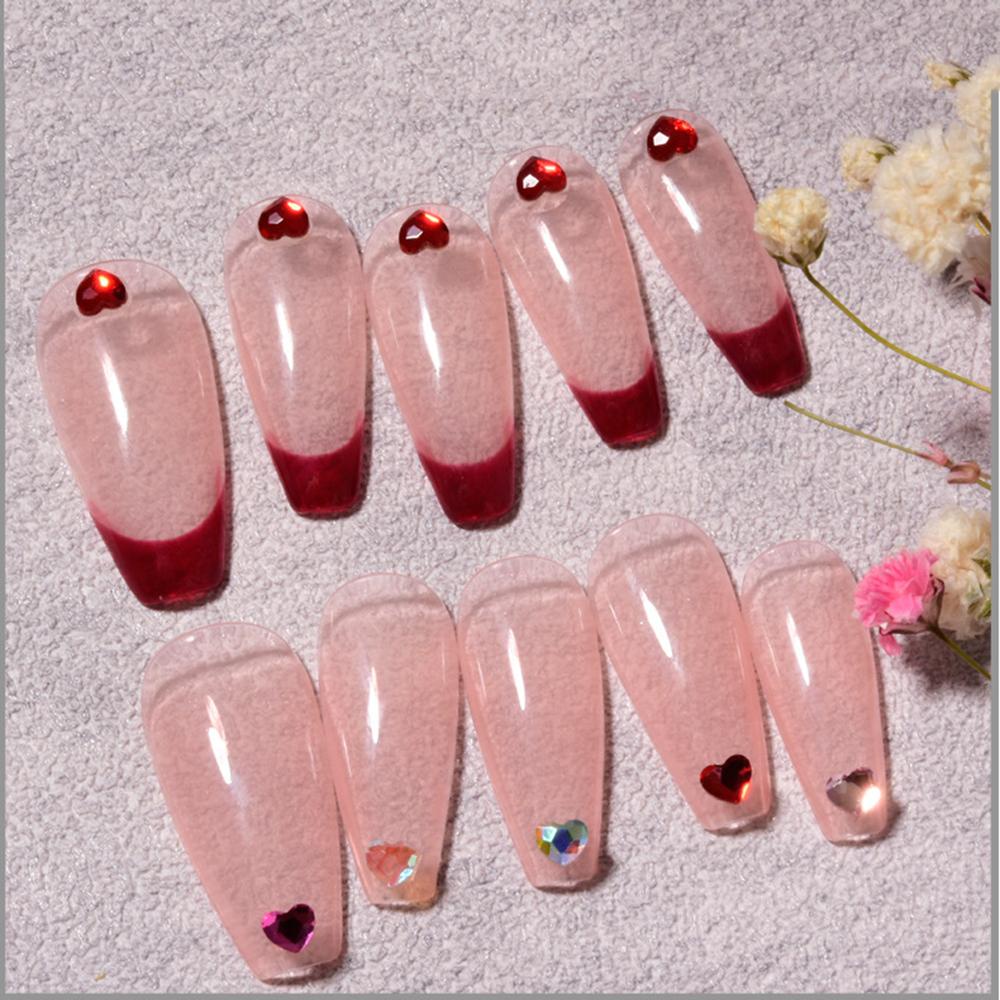 Phụ Kiện Trang Trí Móng Tay Trái Tim DYRUIDOJ|Set 10 Phụ Kiện Trang Trí Móng Tay Thời Trang