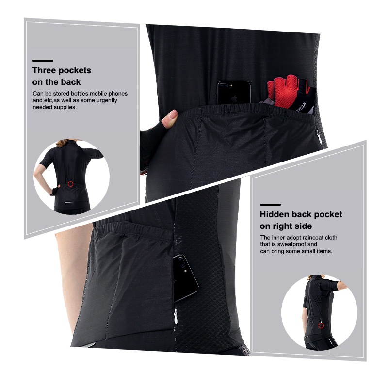 Áo thun PHMAX tay ngắn màu trắng đen đỏ dành cho nữ chạy xe đạp