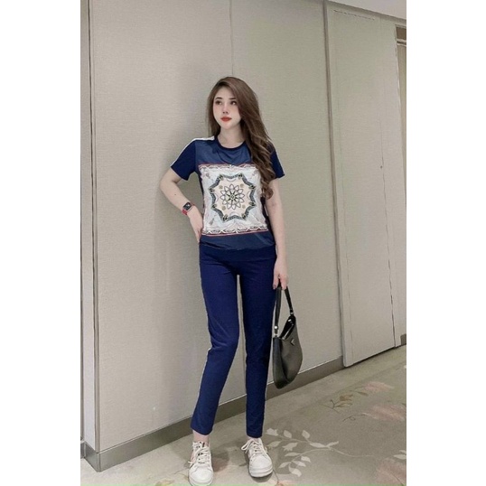 Đồ bộ thun cotton nữ cao cấp mẫu mới giá rẻ đẹp siêu hot có bigsize, mẫu đồ bộ mặc ở nhà đi chơi thể thao mùa hè