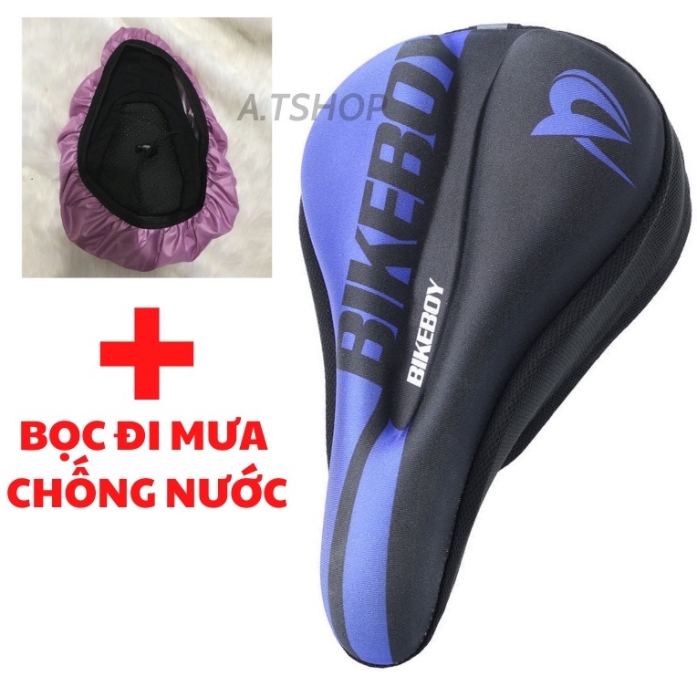 Bọc yên xe đạp thể thao Bike Boy chất lượng mềm mại tặng kèm bọc mưa chống thấm nước cho yên