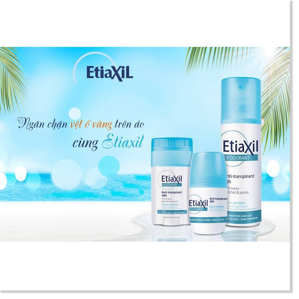 [Mã giảm giá] Lăn Khử Mùi Hàng Ngày Etiaxil Deodorant Anti Transpirant 48h 50ml + Tặng 1 Mặt Nạ 3W Clinic