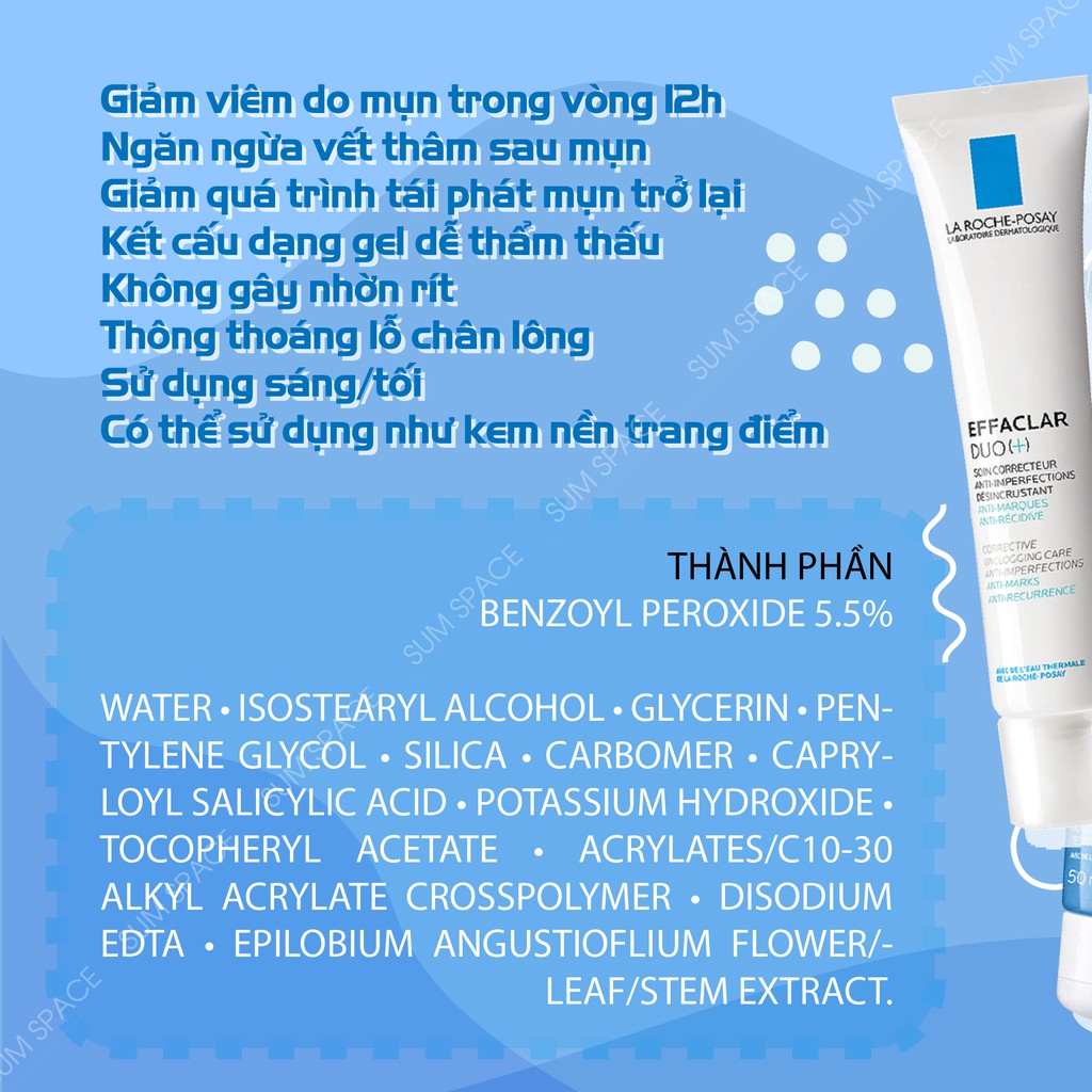 Sữa Rửa Mặt La Roche Posay Effaclar Purifying Foaming Gel (50ml / 200ml)