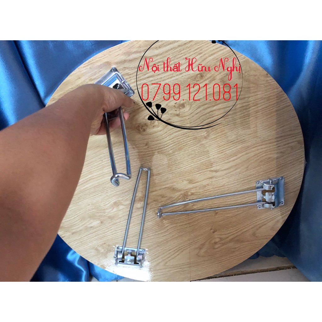 Bàn tròn bệt  bàn tròn gấp gọn vân gỗ