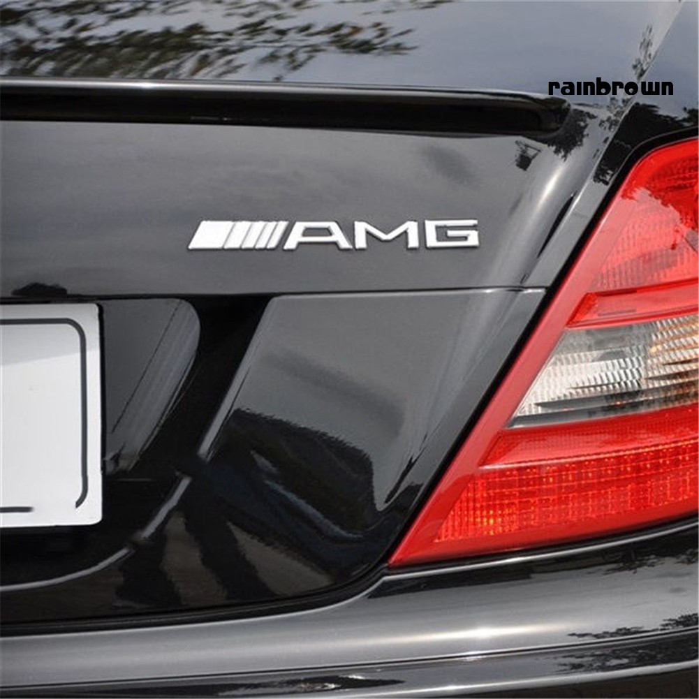 Miếng dán logo 3d trang trí xe hơi Benz Amg sành điệu