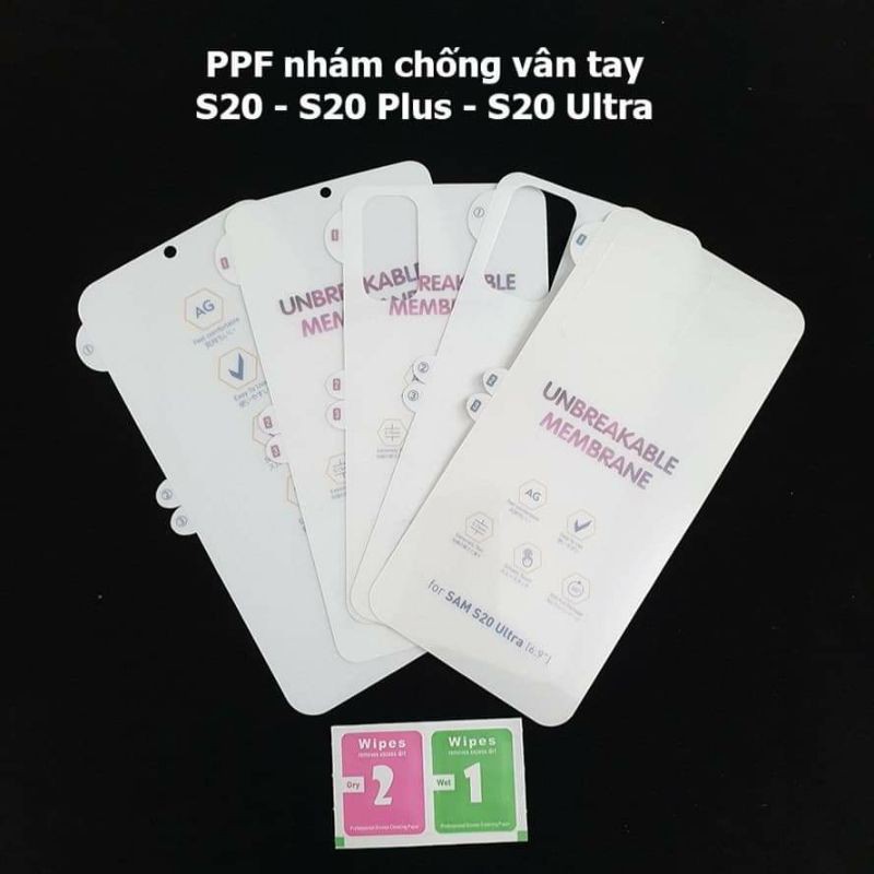 Miếng Dán PPF DẺO NHÁM Chống Vân Tay ❤FREESHIP❤ - Dành Cho SAMSUNG S8 S9 S8+ S9+ S10 S10+ NOTE8 NOTE9 NOTE10 NOTE10+