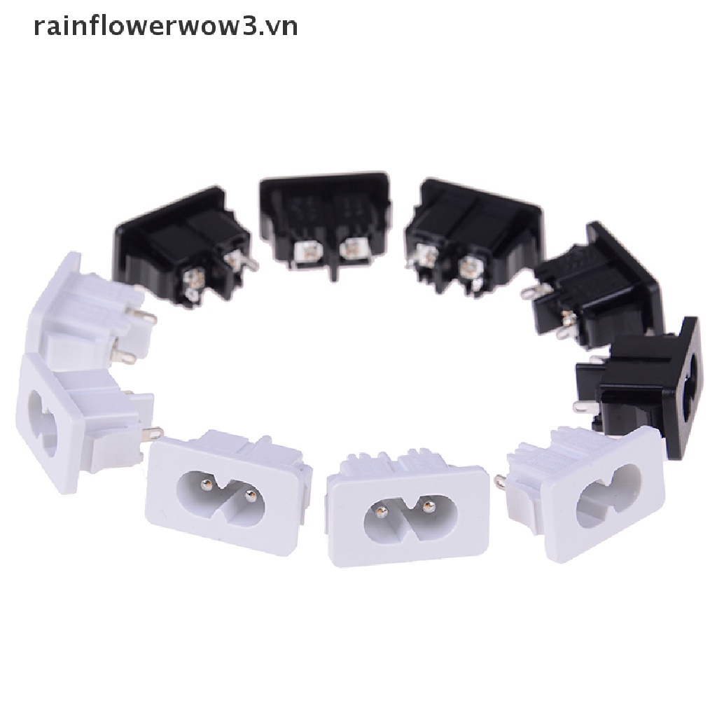 Set 5 Đầu Nối Phích Cắm Điện 2 Chấu AC250v 2.5a Ic320 c8