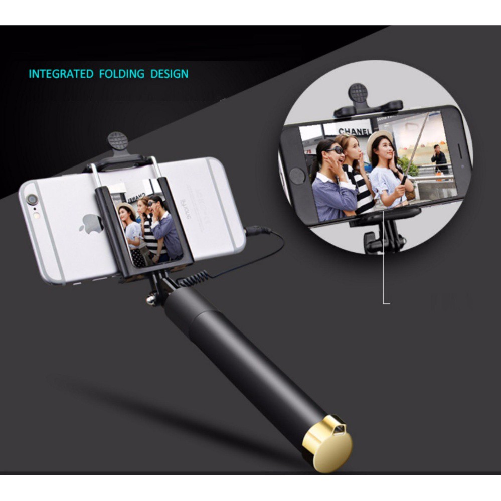 Gậy chụp ảnh tự sướng (selfie) có gương chiếu hậu cho camera sau +Tặng kèm 1 móc dán lưng điện thoại