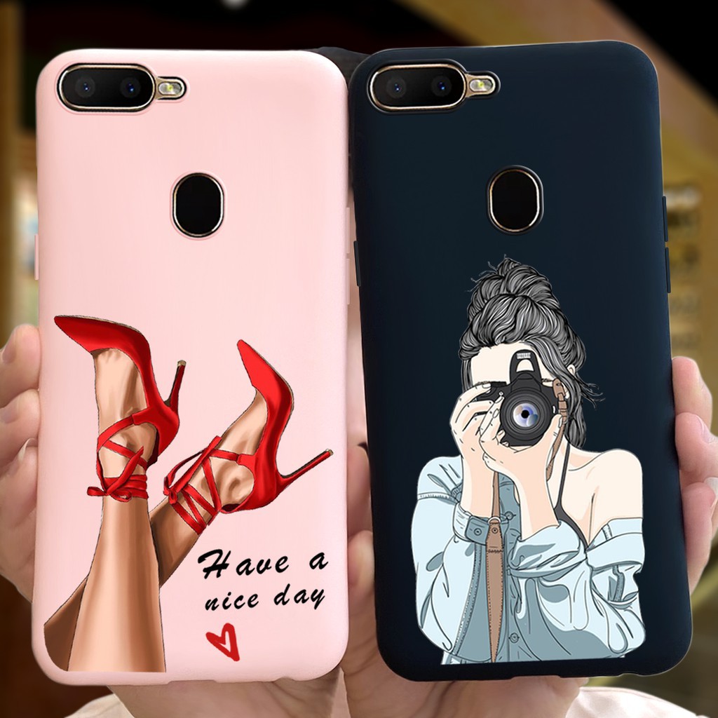 OPPO A5S Case OPPO A5S A5 S A 5S Cover Fashion Lady Case OPPO A5S Silicone Soft TPU Phone Bumper